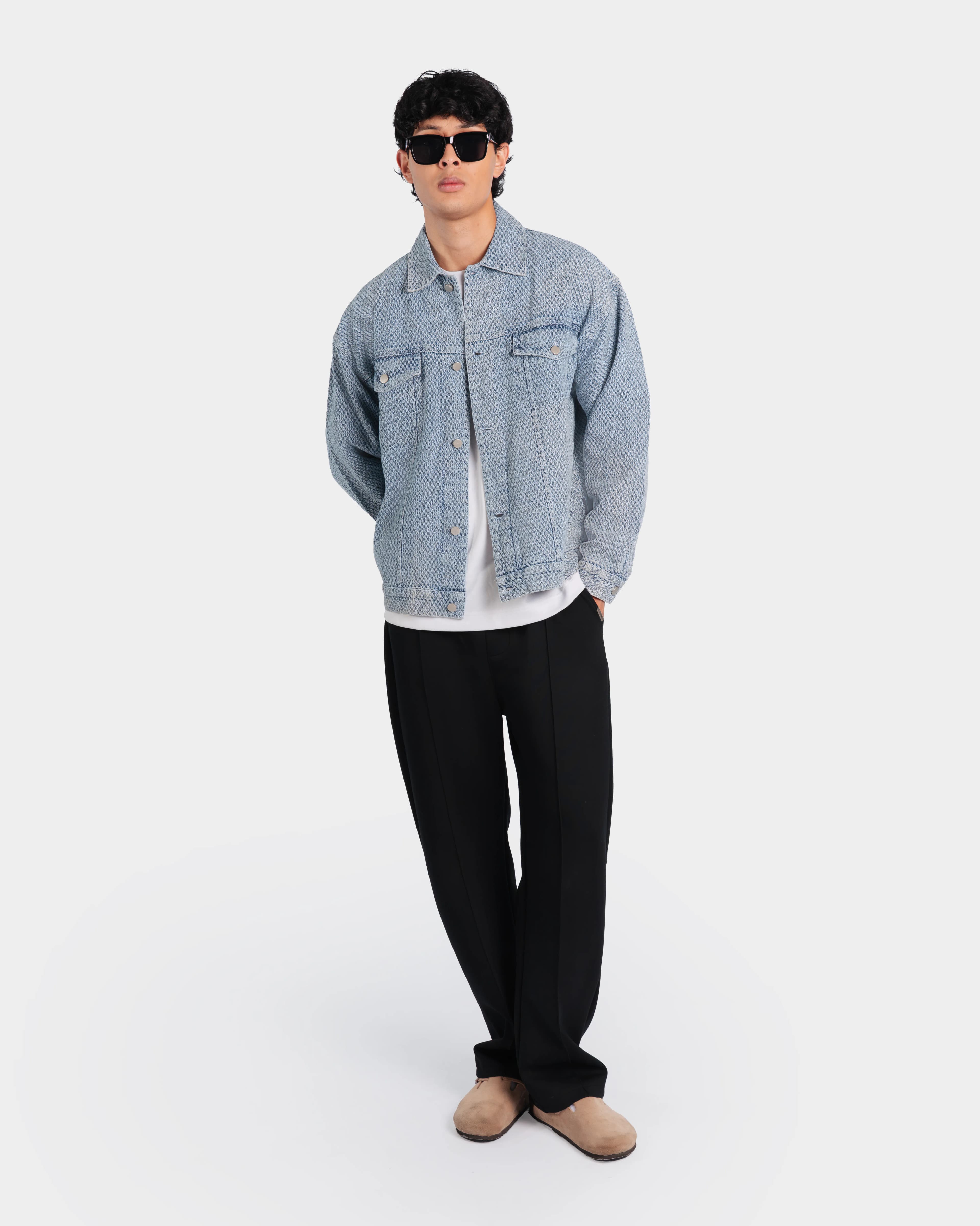 Textured Trucker Jacket - Image 7