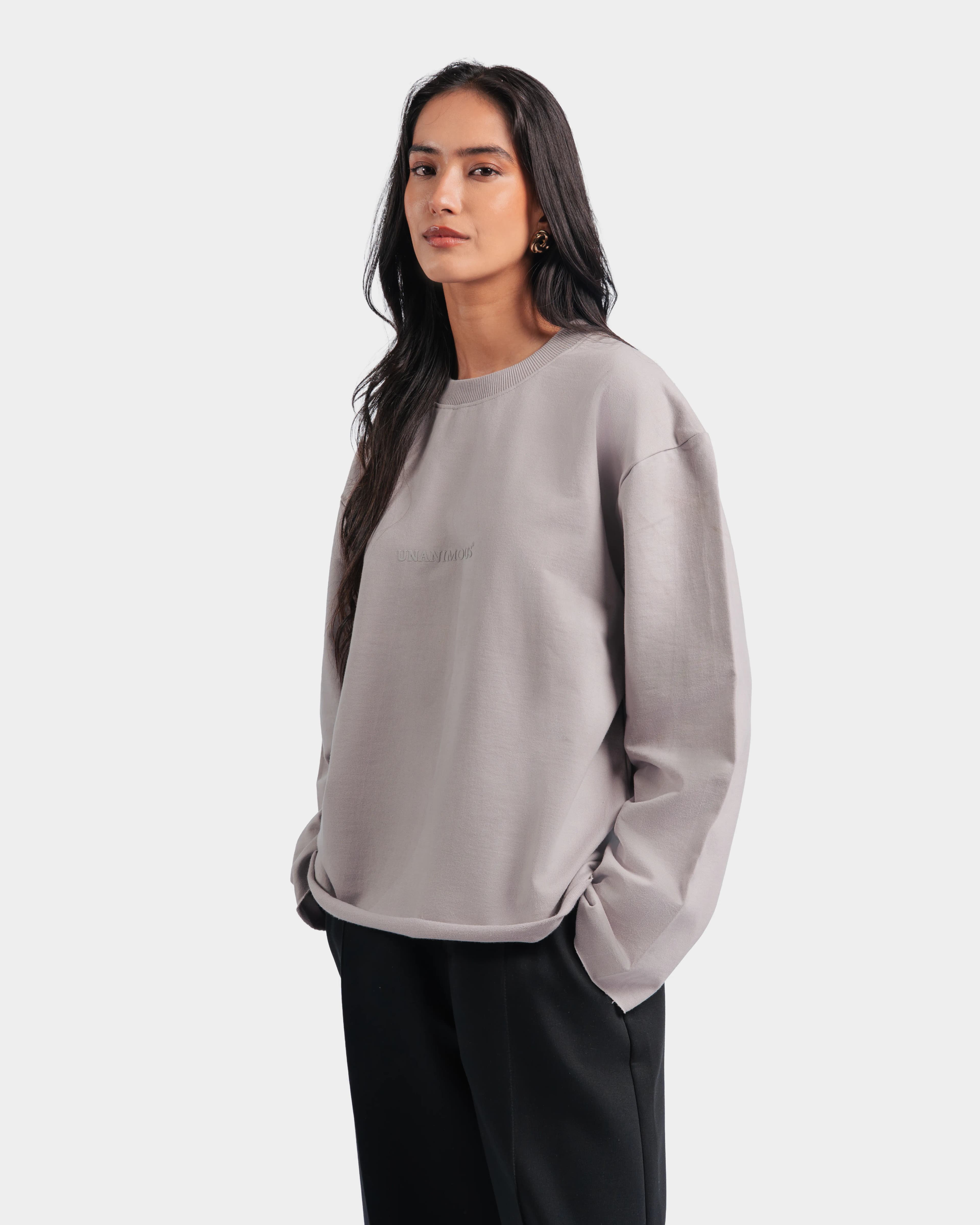 Raw Edge Full Sleeve Tee - Image 1